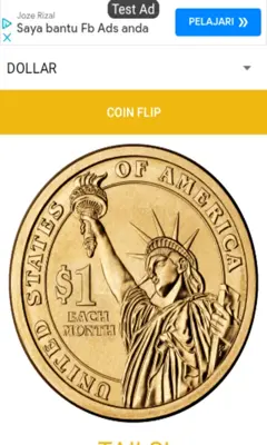 Simple Coin Flip android App screenshot 3